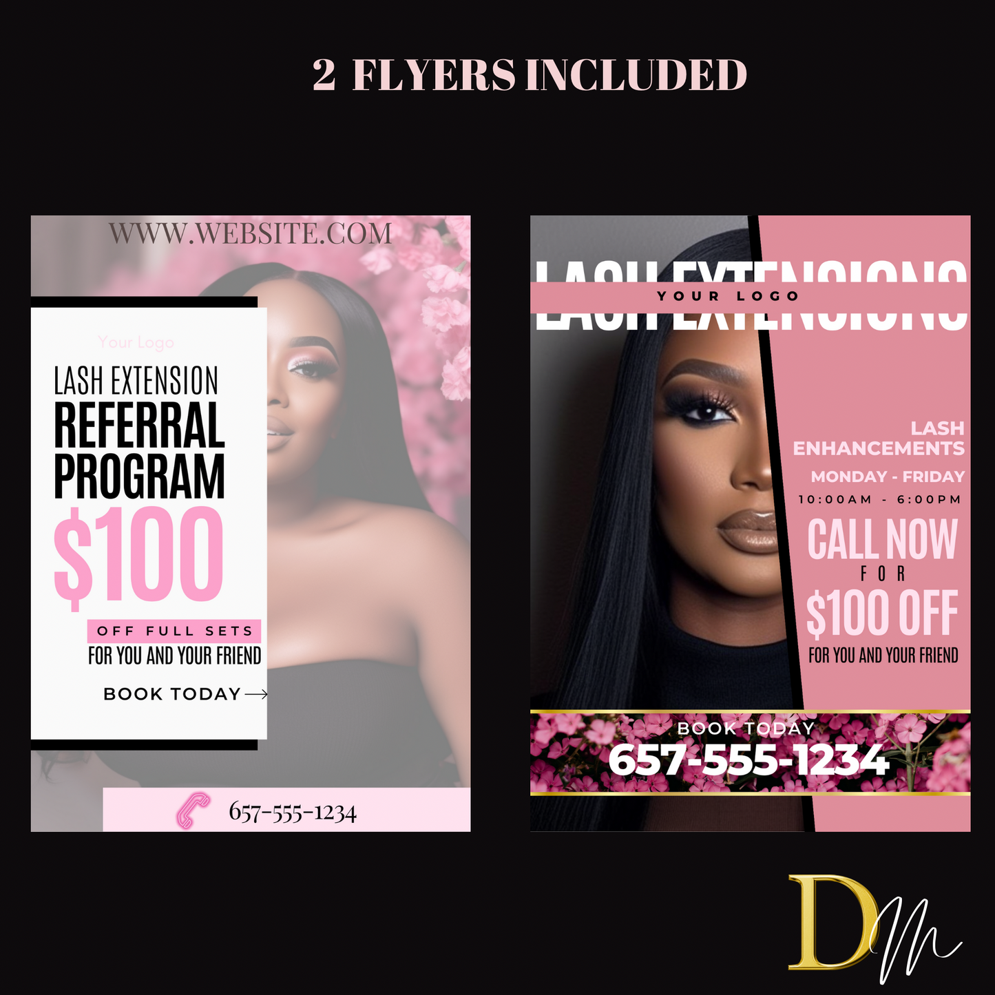 LASH BUSINESS (BOOKING SITE AND MARKETING FLYERS)