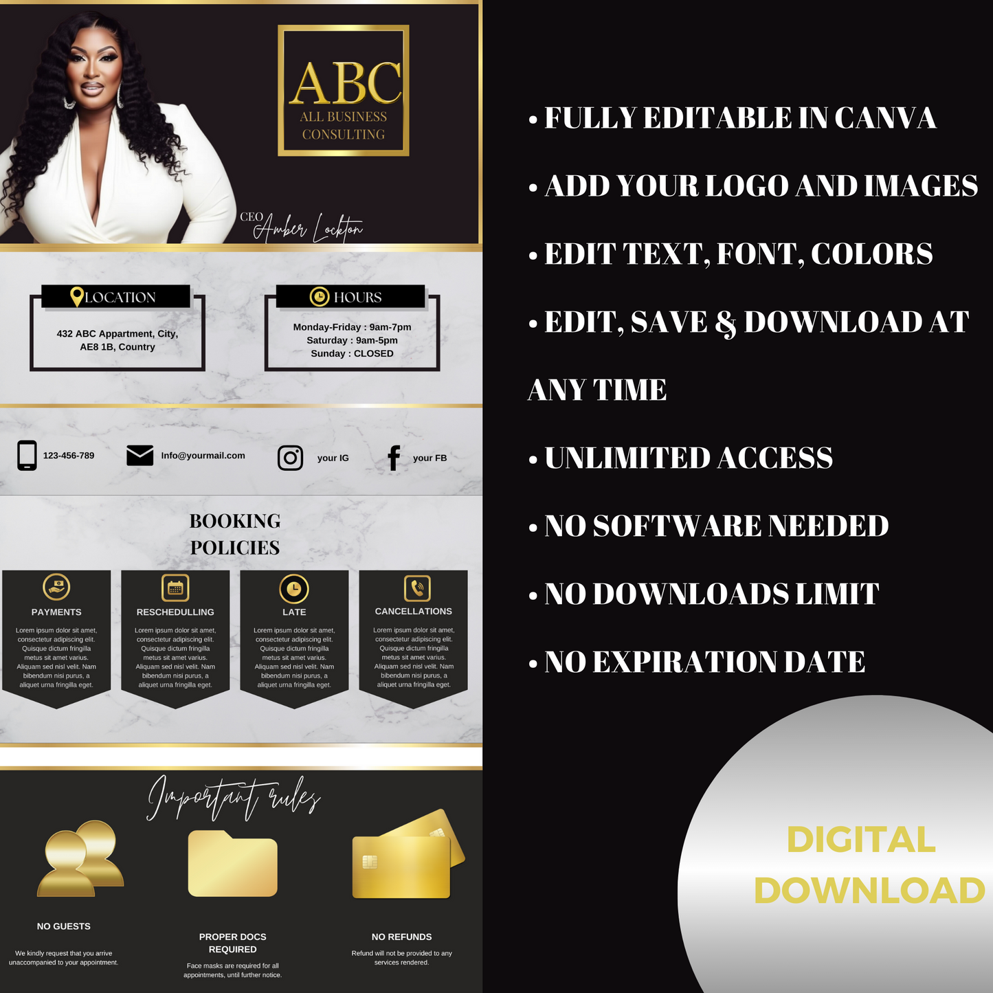 CONSULTANT BUNDLE (BOOKING SITE AND FLYERS)